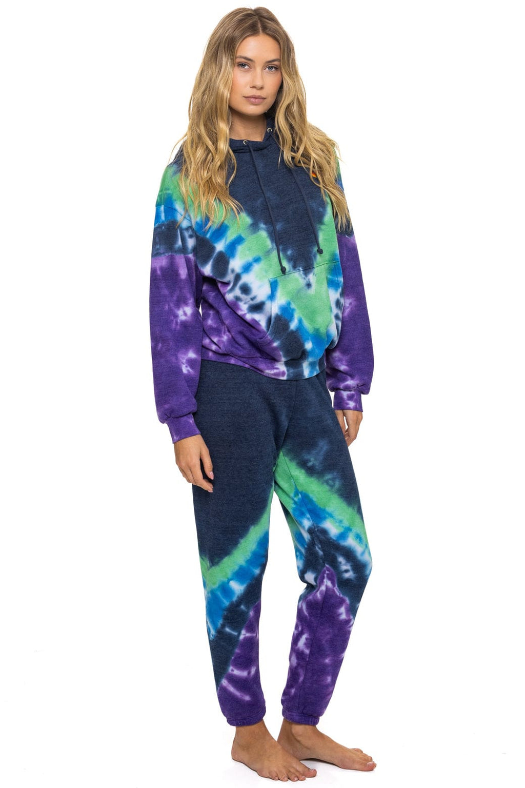 Classic HAND DYED V SWEATPANTS - TIE DYE MIDNIGHT PURPLE