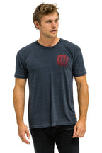 Classic UNIVERSITY OF OKLAHOMA BOLT CREW TEE SHIRT - CHARCOAL