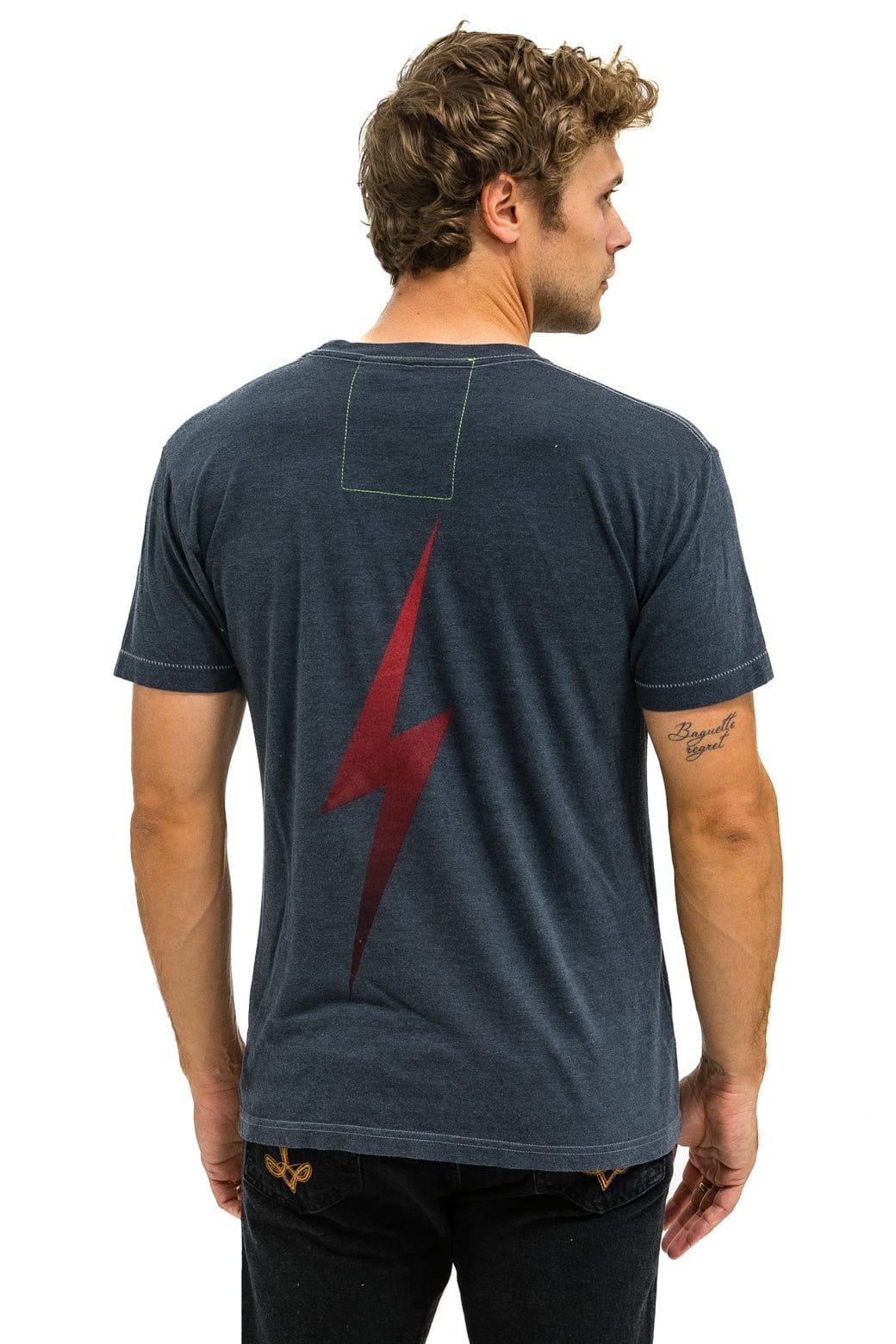 Classic UNIVERSITY OF OKLAHOMA BOLT CREW TEE SHIRT - CHARCOAL
