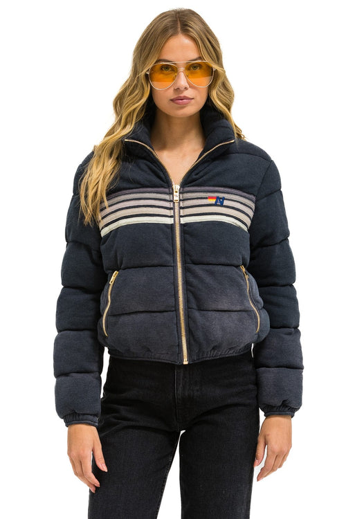 Classic 5 STRIPE FADED APRES JACKET - FADED SMOKE