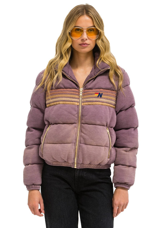 Classic 5 STRIPE FADED APRES JACKET - FADED MOCHA