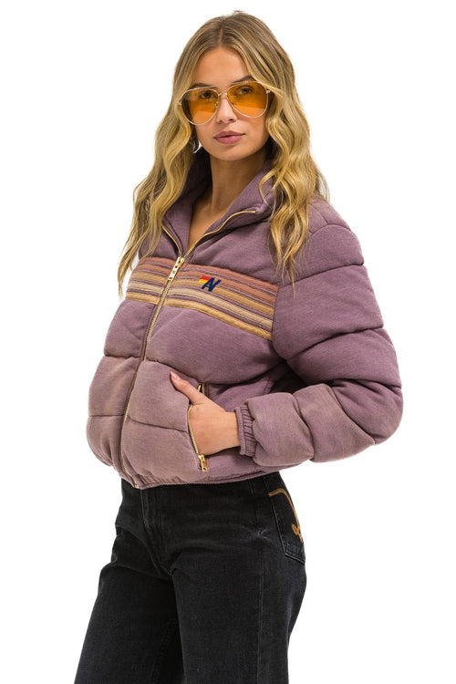 Classic 5 STRIPE FADED APRES JACKET - FADED MOCHA