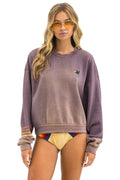 Classic RUGBY STITCH RELAXED CREW SWEATSHIRT - FADED MOCHA
