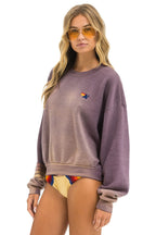 Classic RUGBY STITCH RELAXED CREW SWEATSHIRT - FADED MOCHA