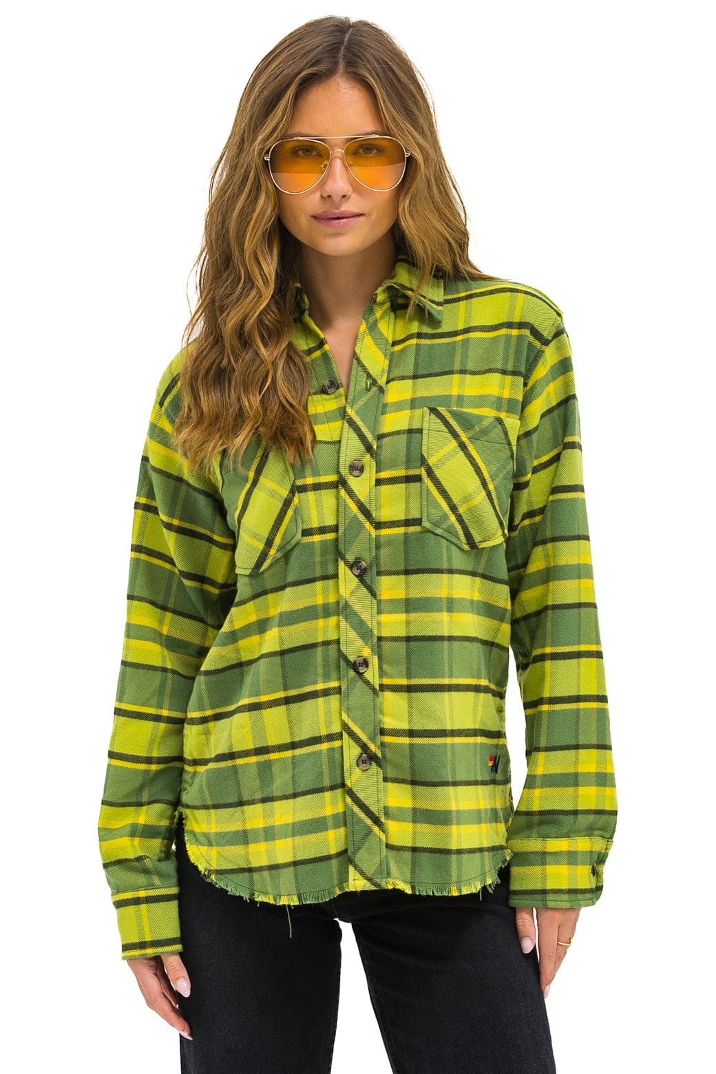 Classic PLAID FLANNEL WESTERN SHIRT - AVOCADO PLAID
