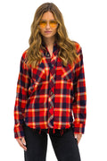 Classic PLAID FLANNEL LIGHT WEIGHT UNISEX WESTERN SHIRT - RUGBY PLAID