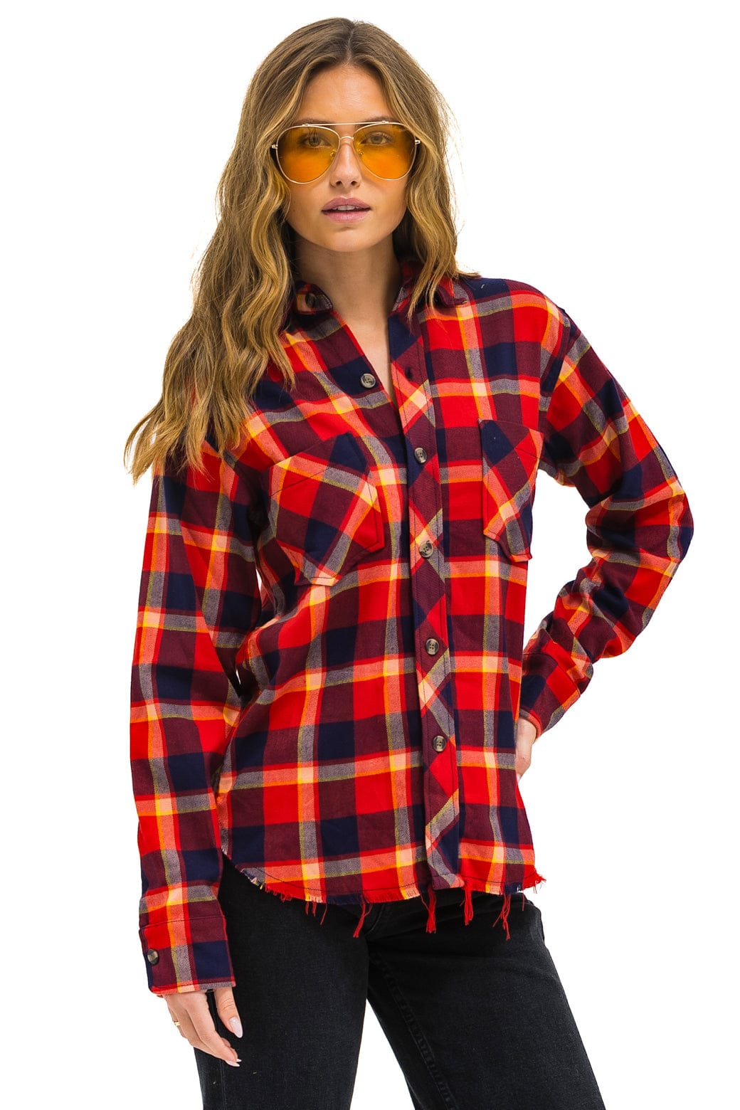 Classic PLAID FLANNEL WESTERN SHIRT - RUGBY PLAID