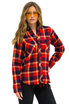 Classic PLAID FLANNEL LIGHT WEIGHT UNISEX WESTERN SHIRT - RUGBY PLAID
