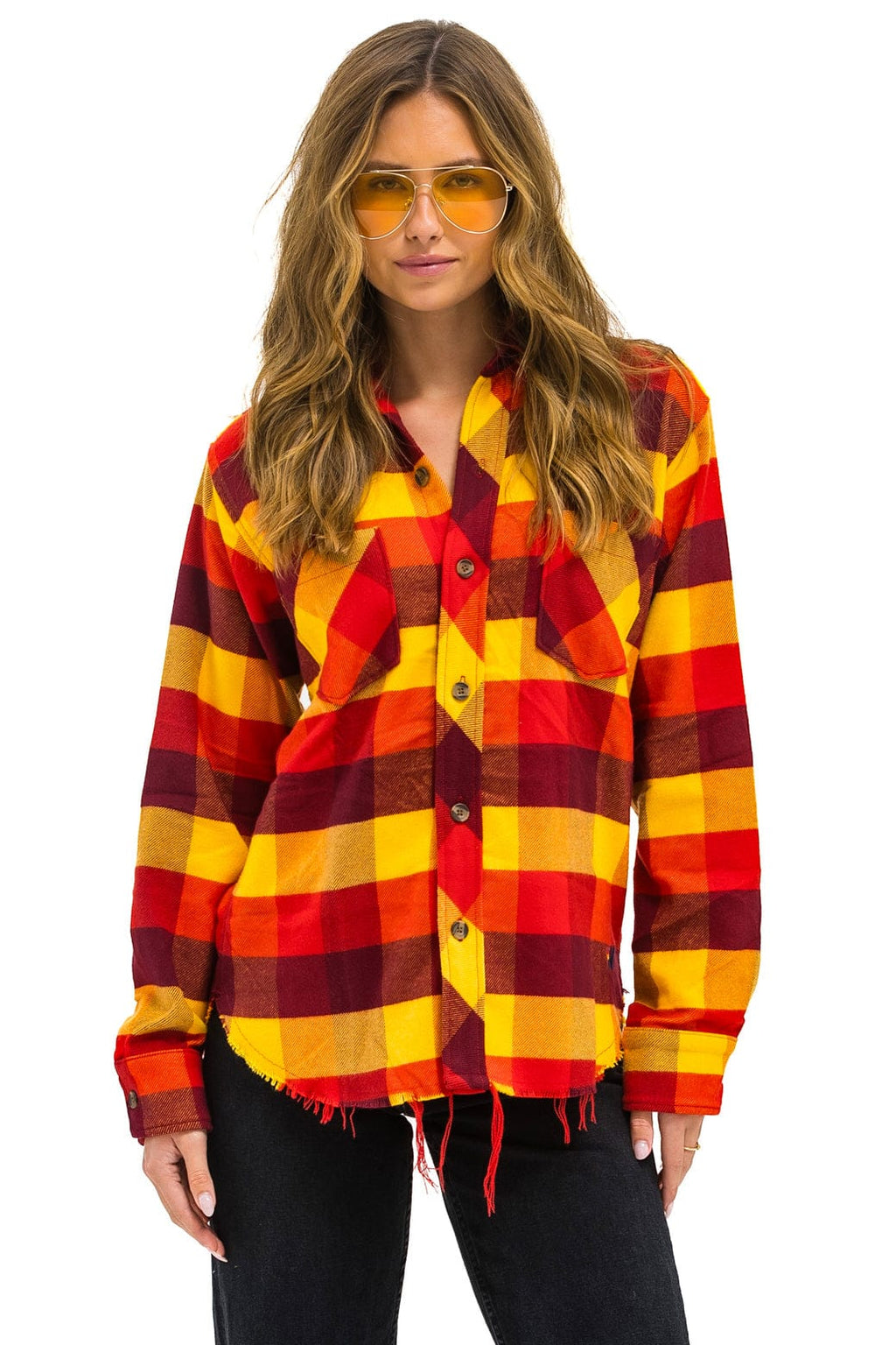 Classic PLAID FLANNEL LIGHT WEIGHT UNISEX WESTERN SHIRT - SURFY PLAID