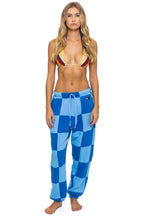 Classic CHECK QUILTED SWEATPANTS - SKY ADVENTURE BLUE