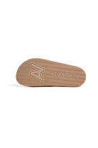 Classic AVIATOR NATION LOGO RAINBOW 4 STRIPE SLIDES - VINTAGE WHITE