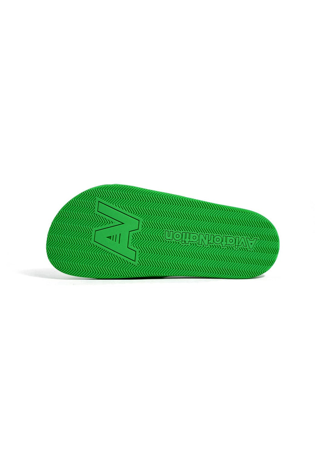 Classic MEMBER EXCLUSIVE LOGO RAINBOW 4 STRIPE SLIDES - KELLY GREEN