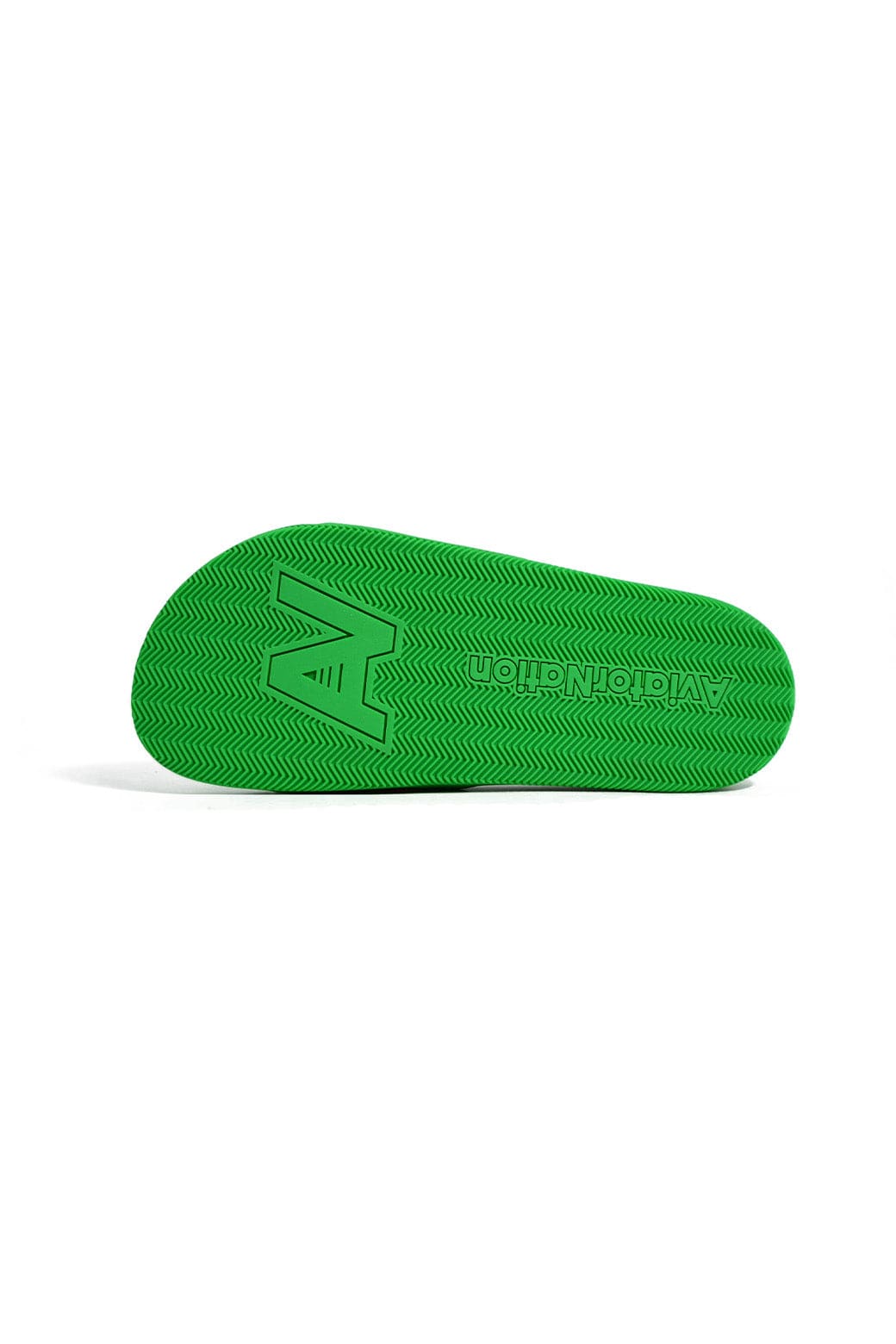 Classic MEMBER EXCLUSIVE LOGO RAINBOW 4 STRIPE SLIDES - KELLY GREEN