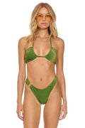 Classic SPARKLE GYPSY RING HI-CUT FULL COVERAGE BIKINI BOTTOMS - ARMY