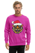 Classic SANTA TIGER SWEATSHIRT - MAGENTA