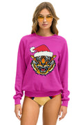 Classic SANTA TIGER SWEATSHIRT - MAGENTA