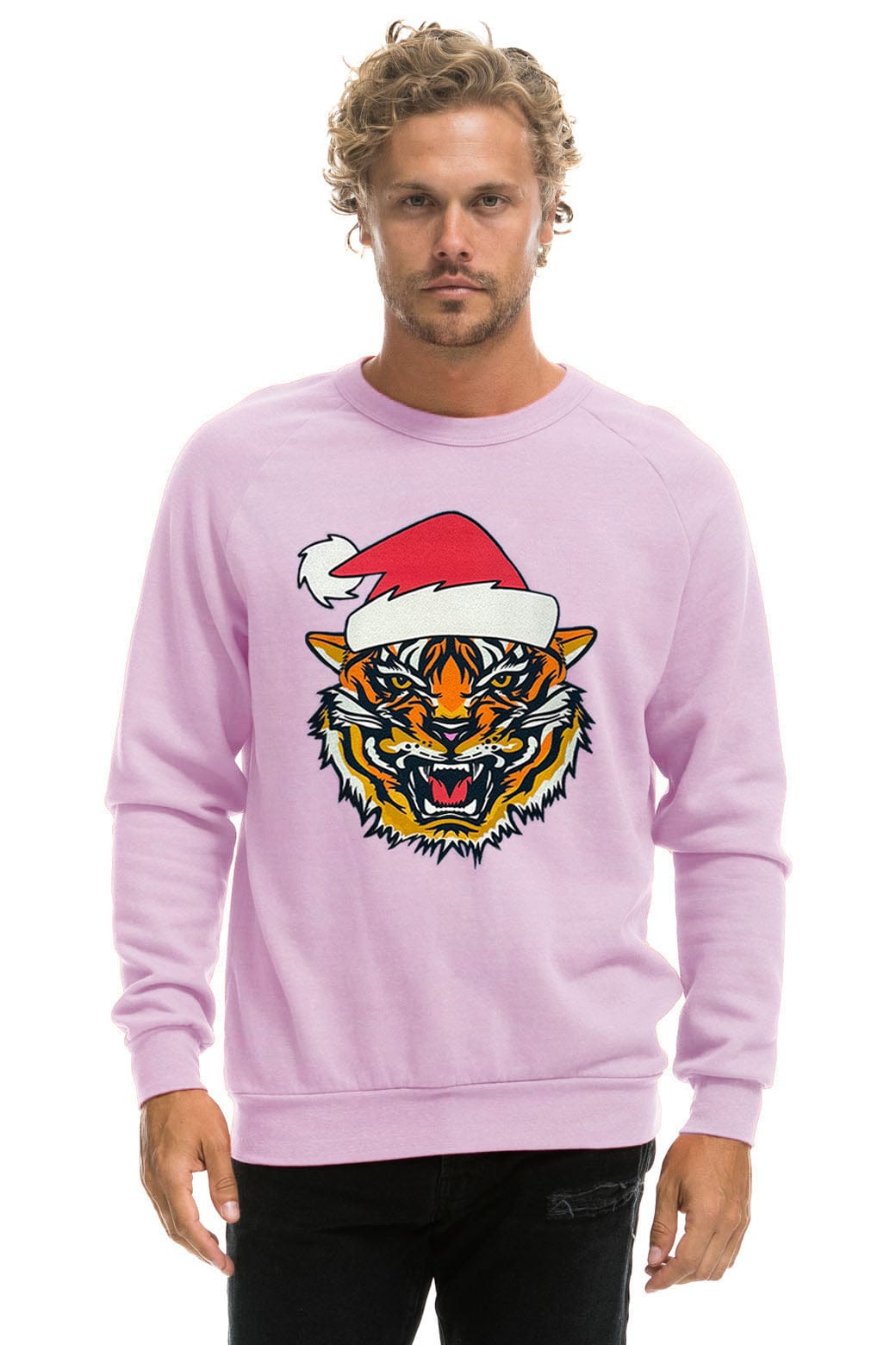 Classic SANTA TIGER SWEATSHIRT - MAUVE