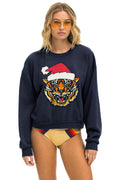 Classic RELAXED SANTA TIGER SWEATSHIRT - NAVY