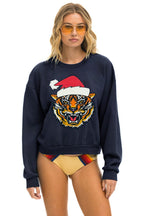 Classic RELAXED SANTA TIGER SWEATSHIRT - NAVY