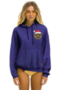 Classic SANTA TIGER RELAXED PULLOVER HOODIE - PURPLE