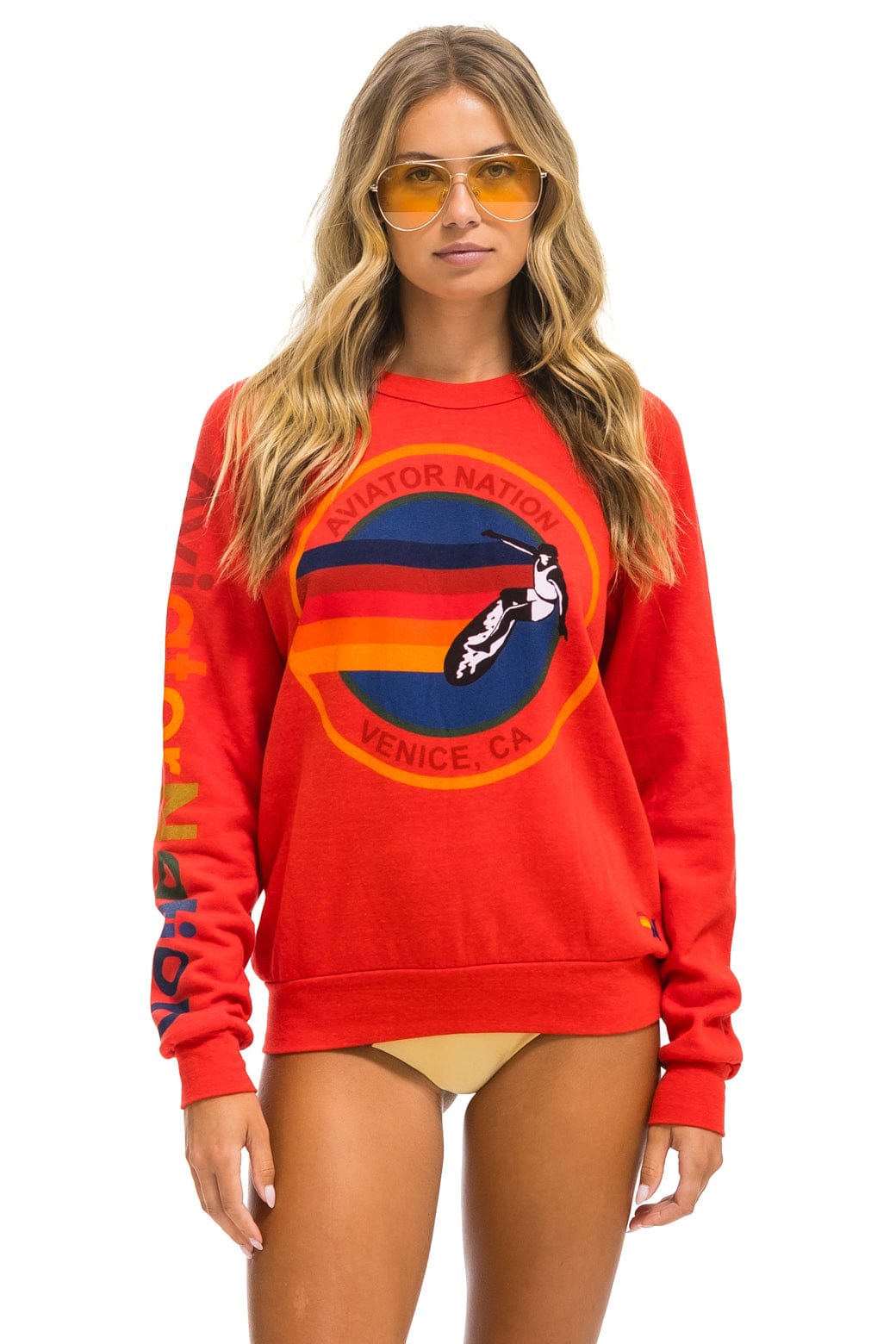 Classic AVIATOR NATION VENICE SWEATSHIRT - RED