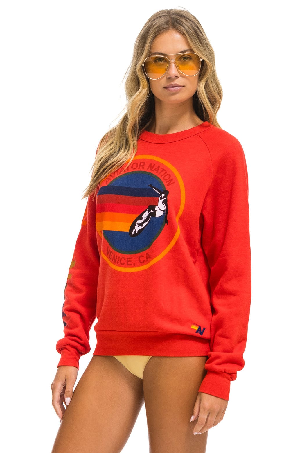 Classic AVIATOR NATION VENICE SWEATSHIRT - RED
