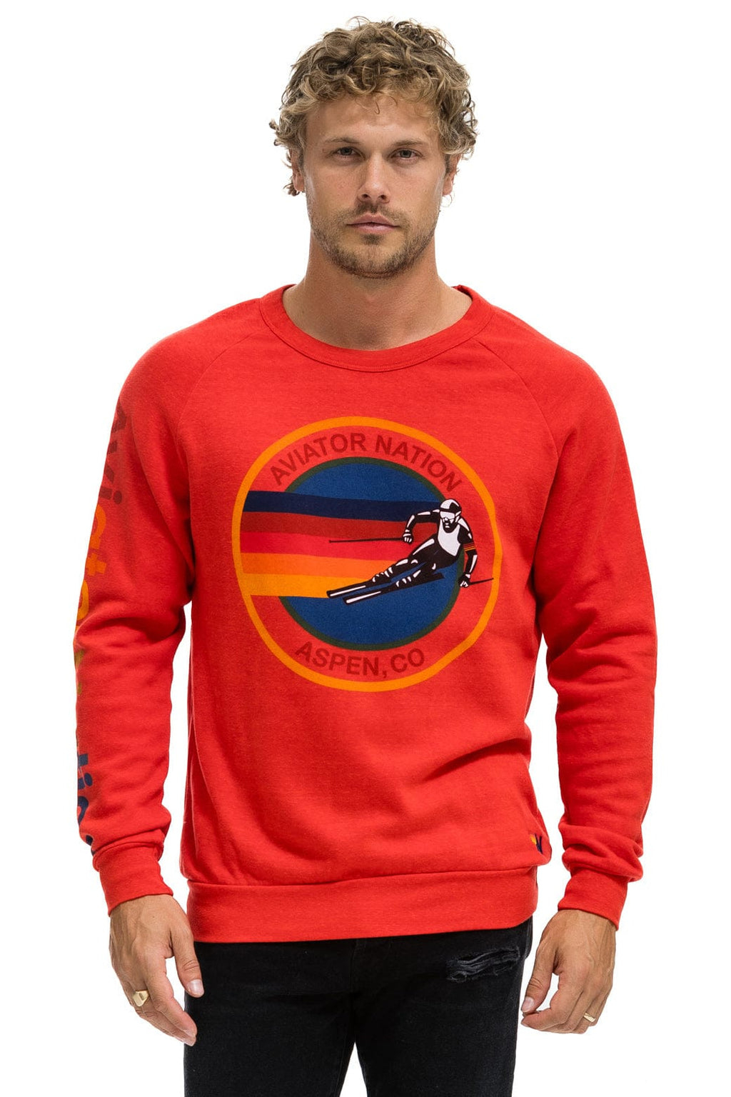 Classic AVIATOR NATION ASPEN SWEATSHIRT - RED
