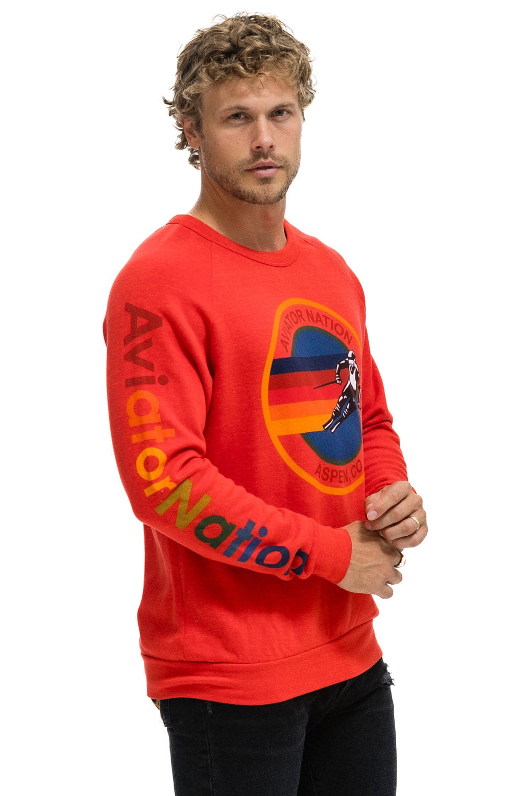 Classic AVIATOR NATION ASPEN SWEATSHIRT - RED