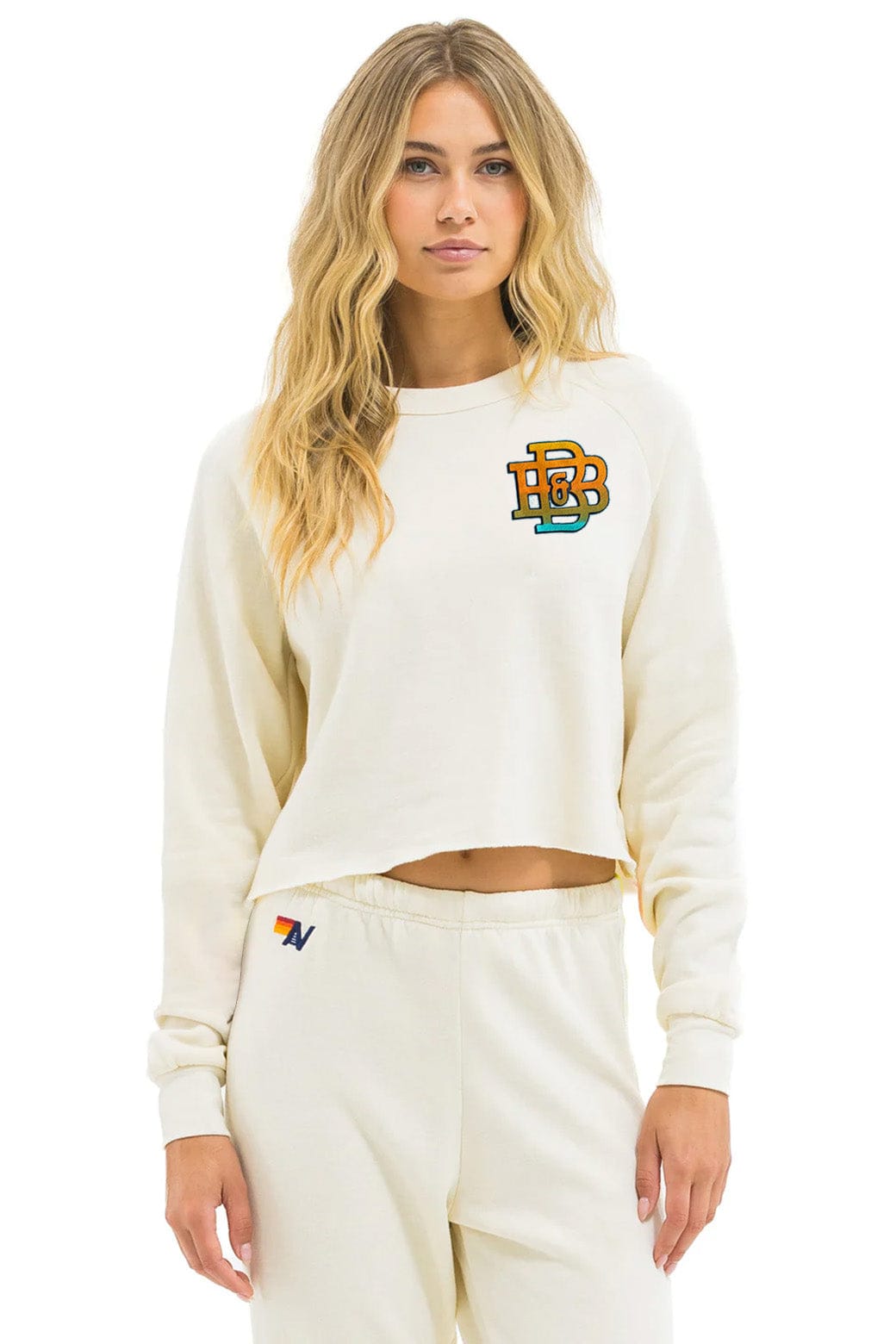 Classic BOURBON AND BEYOND 2025 CROPPED CREW SWEATSHIRT RELAXED - VINTAGE WHITE
