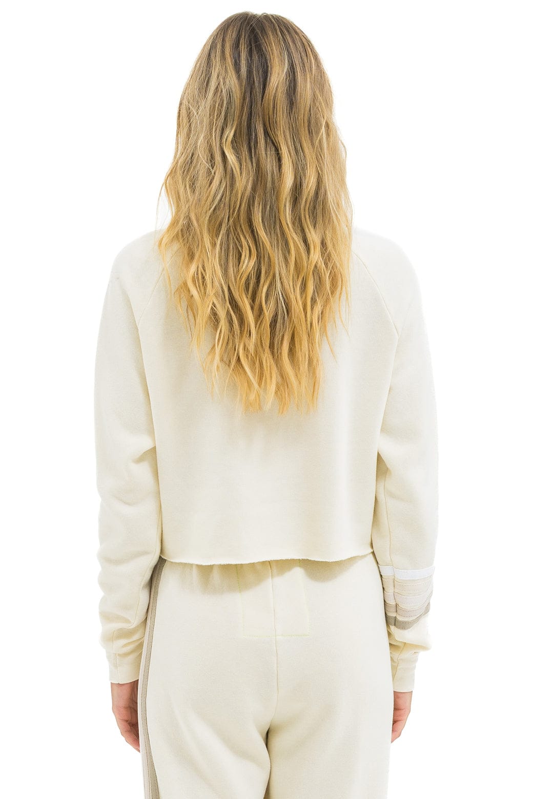 Classic BOLT RUGBY STITCH CROPPED CREW SWEATSHIRT - VINTAGE WHITE WHITE GREY