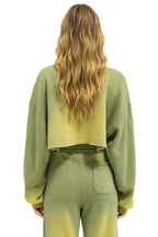 Classic AN 3D CROPPED CREW SWEATSHIRT RELAXED - FADED ARMY