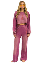 Classic BOLT STITCH CROPPED CREW SWEATSHIRT RELAXED - FADED BERRY