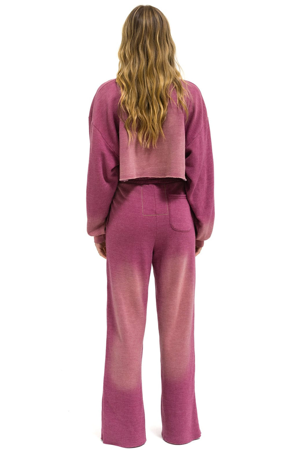 Classic BOLT STITCH CROPPED CREW SWEATSHIRT RELAXED - FADED BERRY