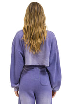 Classic BOLT STITCH CROPPED CREW SWEATSHIRT RELAXED - FADED GRAPE