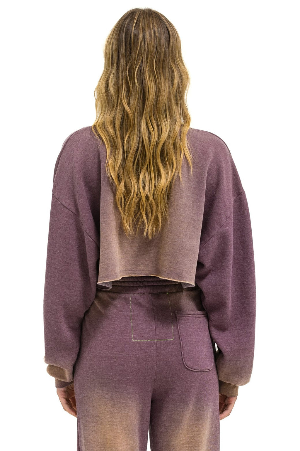 Classic BOLT STITCH CROPPED CREW SWEATSHIRT RELAXED - FADED MOCHA