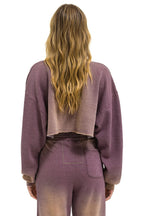 Classic BOLT STITCH CROPPED CREW SWEATSHIRT RELAXED - FADED MOCHA