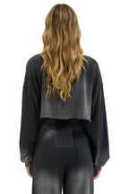 Classic BOLT STITCH CROPPED CREW SWEATSHIRT RELAXED - FADED SMOKE