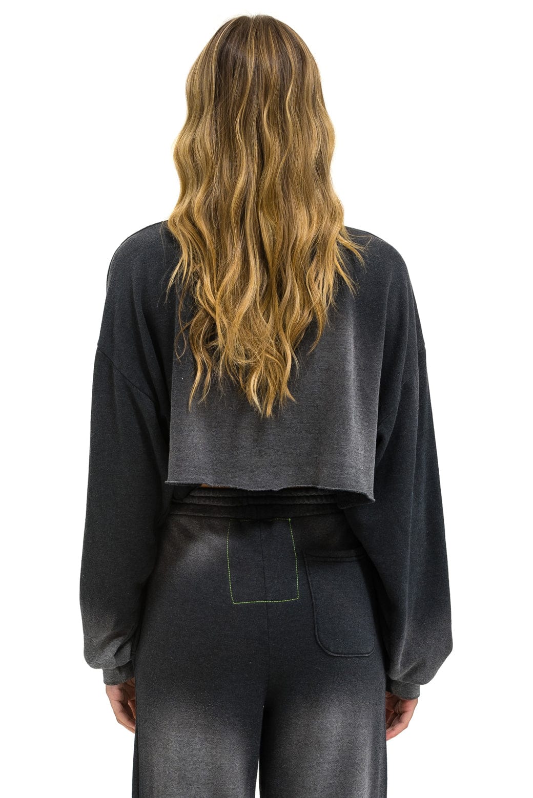 Classic BOLT STITCH CROPPED CREW SWEATSHIRT RELAXED - FADED SMOKE