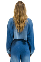 Classic BOLT STITCH CROPPED CREW SWEATSHIRT RELAXED - FADED WATER