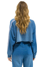 Classic CLASSIC STRIPE CROPPED CREW SWEATSHIRT RELAXED - FADED WATER