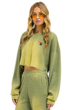 Classic ESSENTIAL CROPPED CREW SWEATSHIRT RELAXED - FADED ARMY