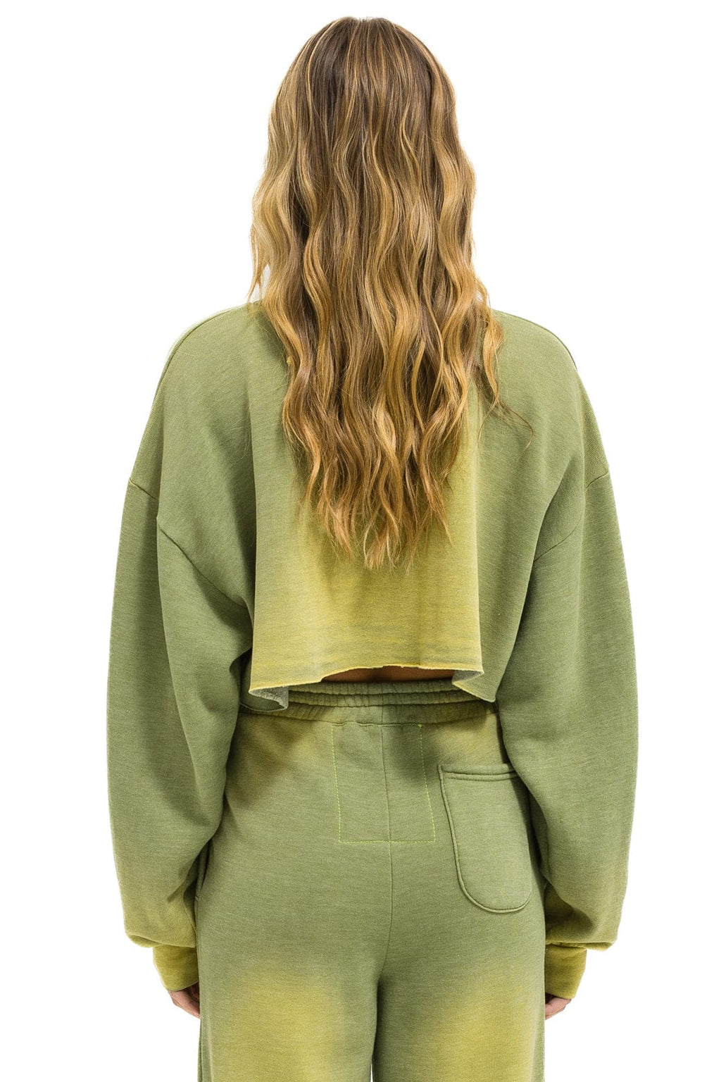 Classic ESSENTIAL CROPPED CREW SWEATSHIRT RELAXED - FADED ARMY