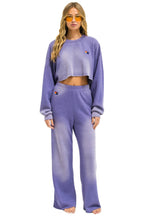Classic ESSENTIAL WIDE LEG POCKET SWEATPANTS - FADED GRAPE
