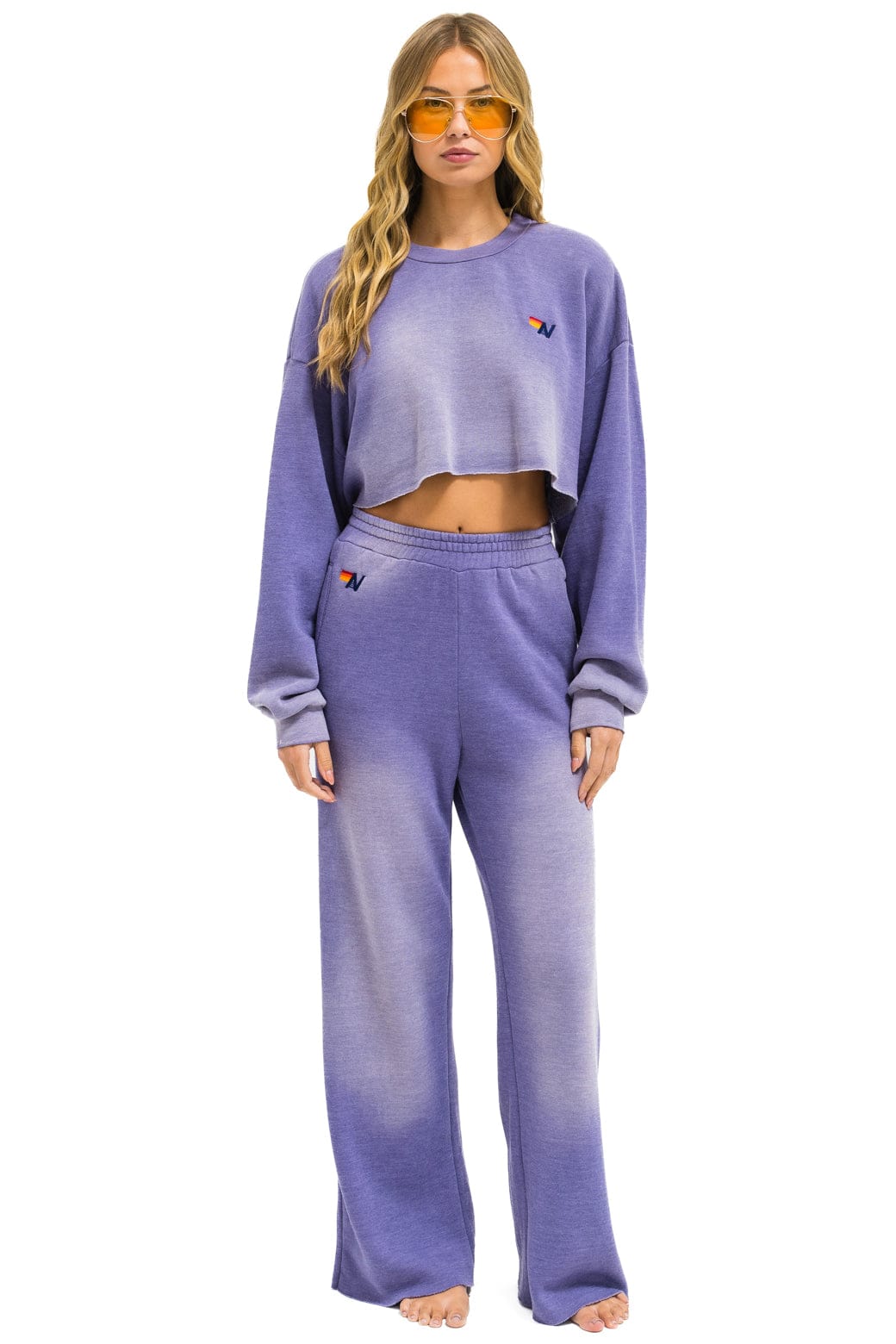 Classic ESSENTIAL WIDE LEG POCKET SWEATPANTS - FADED GRAPE