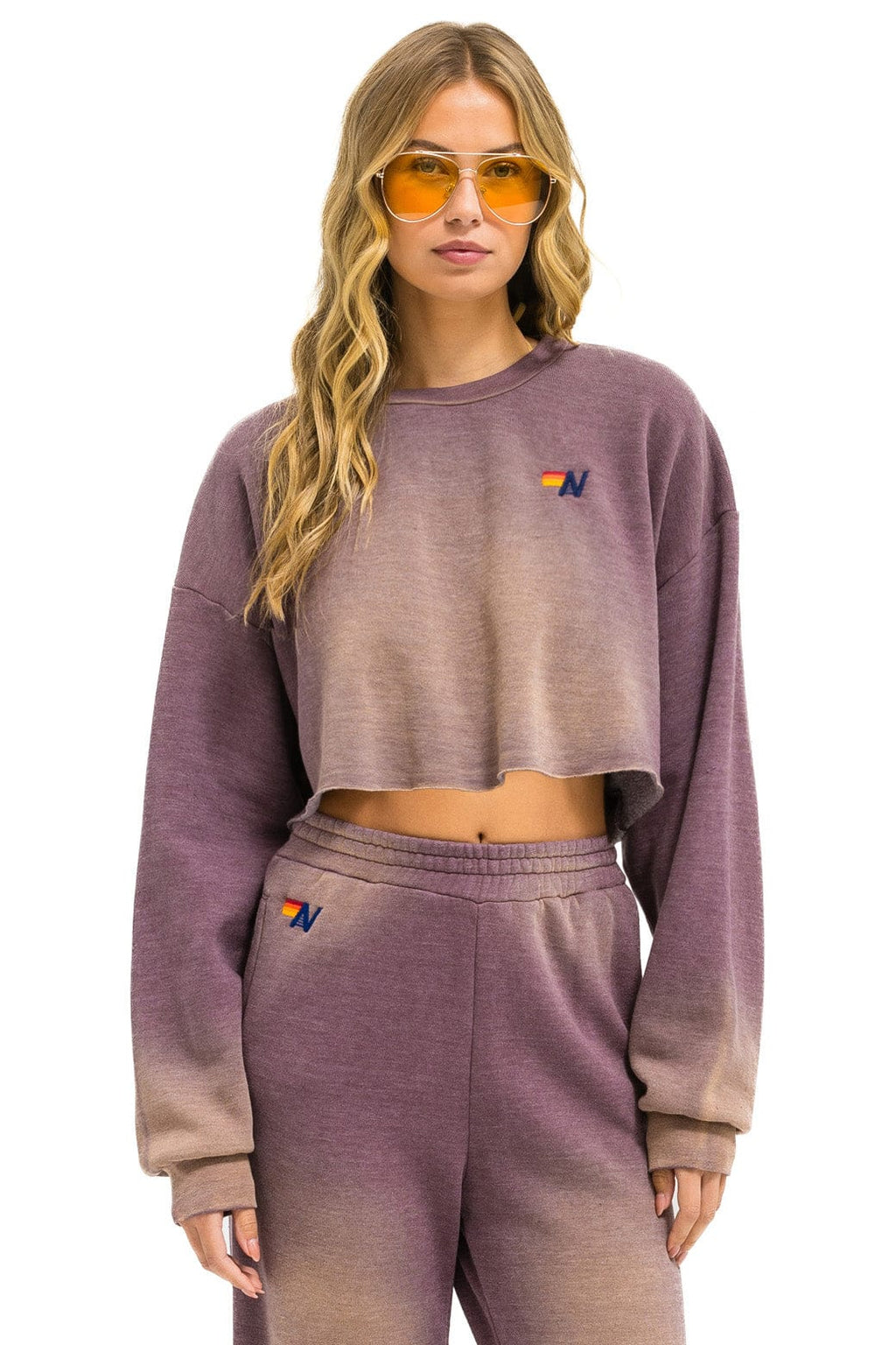 Classic ESSENTIAL CROPPED CREW SWEATSHIRT RELAXED - FADED MOCHA