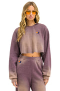 Classic ESSENTIAL CROPPED CREW SWEATSHIRT RELAXED - FADED MOCHA
