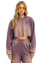 Classic ESSENTIAL CROPPED CREW SWEATSHIRT RELAXED - FADED MOCHA