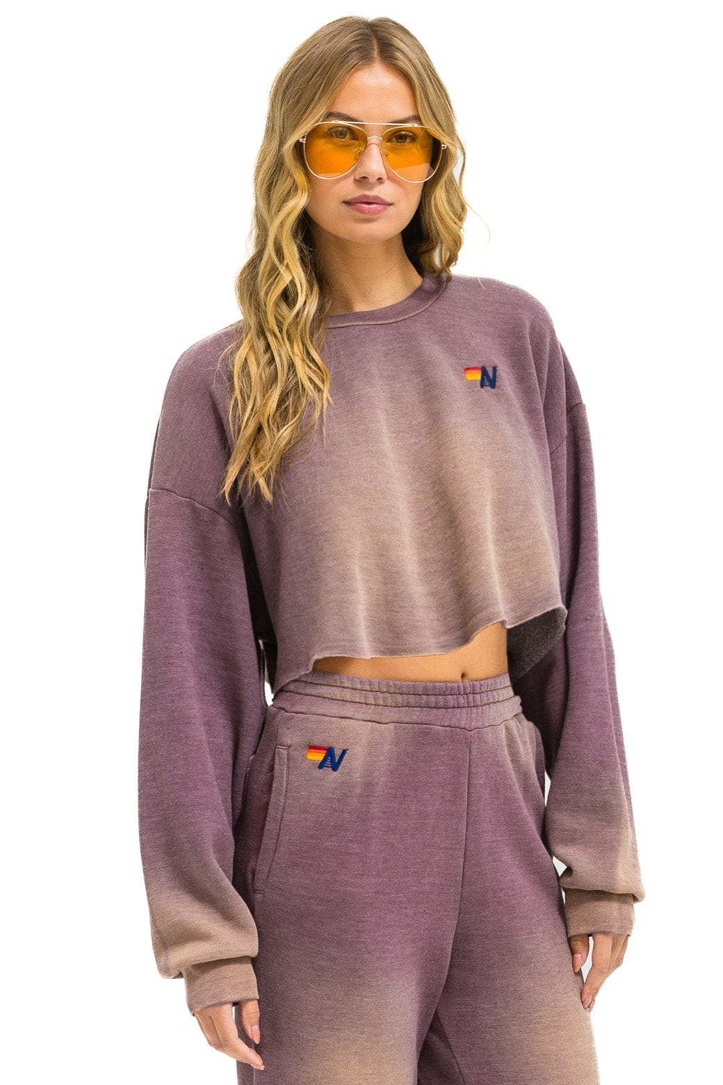 Classic ESSENTIAL CROPPED CREW SWEATSHIRT RELAXED - FADED MOCHA