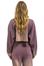 Classic ESSENTIAL CROPPED CREW SWEATSHIRT RELAXED - FADED MOCHA