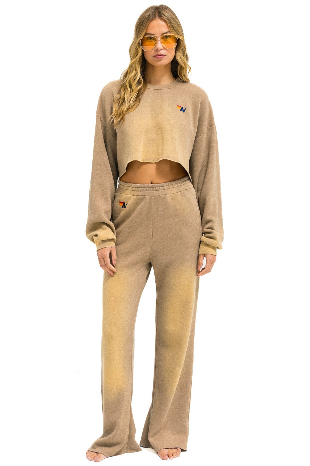Classic ESSENTIAL WIDE LEG POCKET SWEATPANTS - FADED TAN
